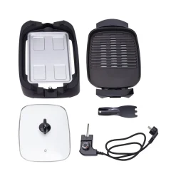 Grill elektryczny Adler AD 6610, 3000 W, ze szklaną pokrywą