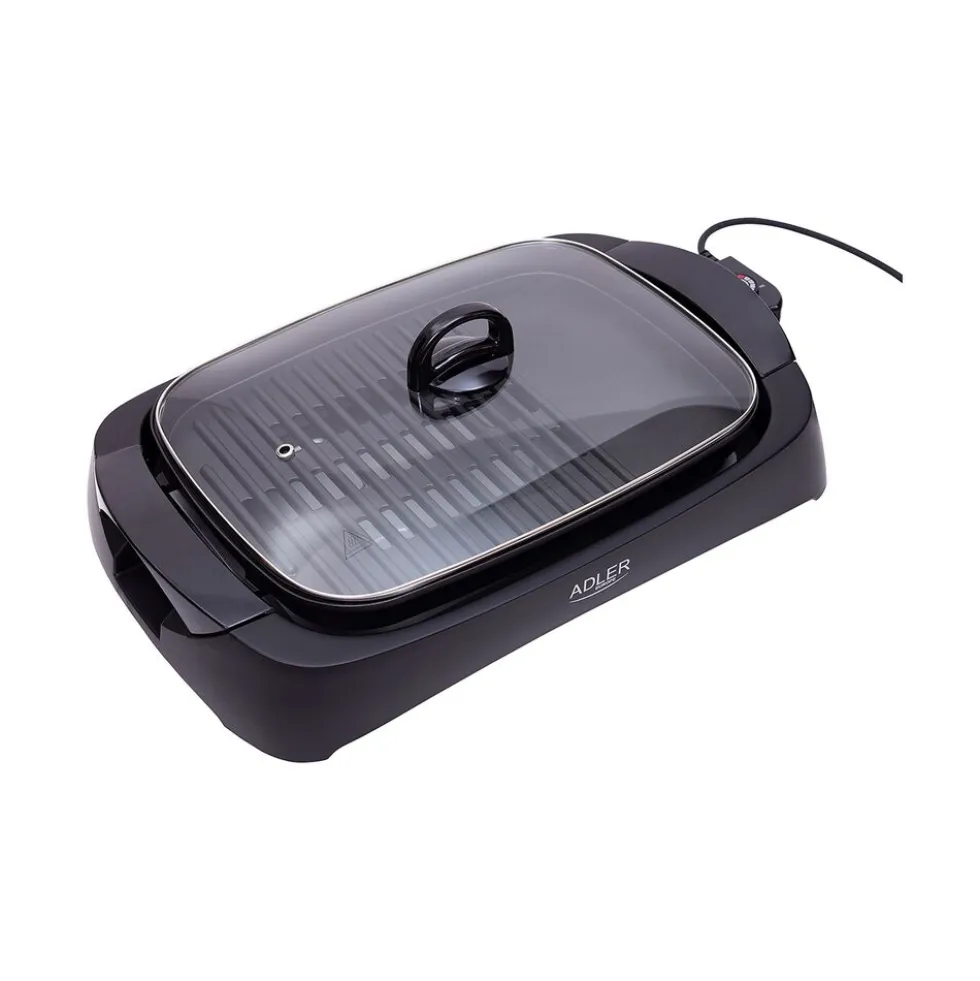 Grill elektryczny Adler AD 6610, 3000 W, ze szklaną pokrywą
