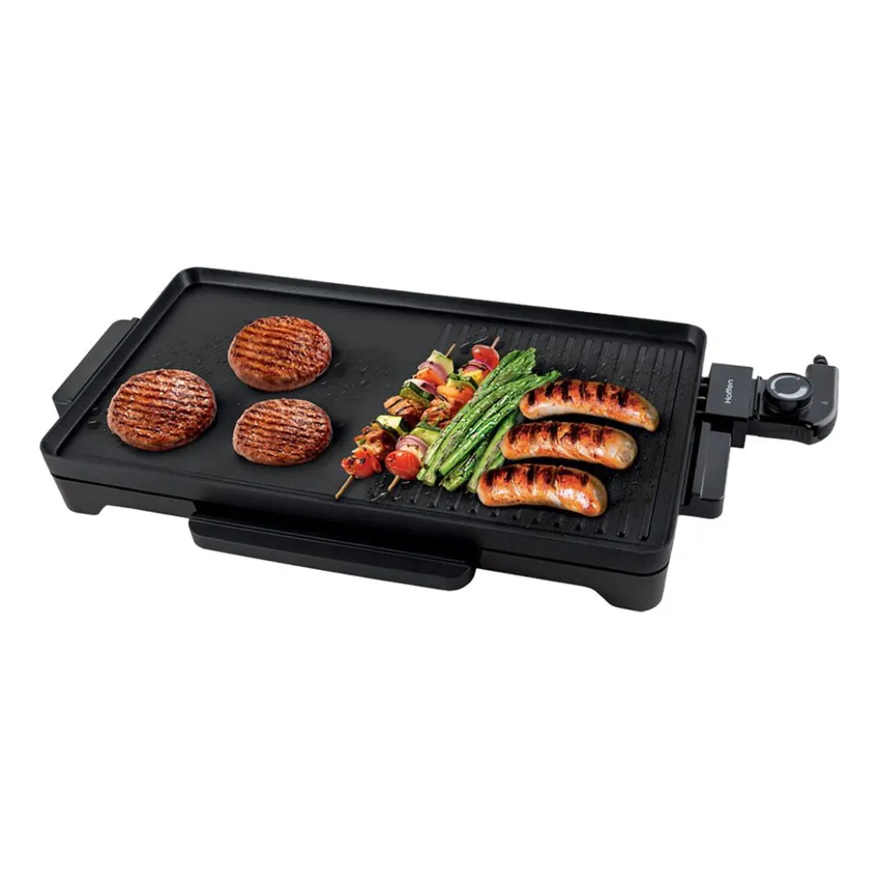 Grill elektryczny otwarty Hoffen, 2200 W, czarny