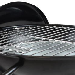 Grill kulisty 16”, czarny, z pokrywą i popielnikiem
