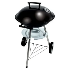 Grill kulisty 16”, czarny, z pokrywą i popielnikiem