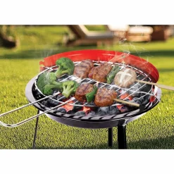 Grill ogrodowy węglowy MG Home 13 cali, chromowany ruszt