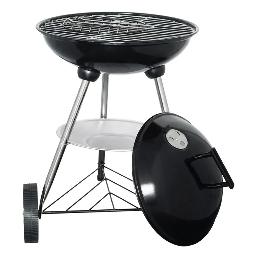 Grill ogrodowy węglowy Time For Grill, kulisty, z pokrywą