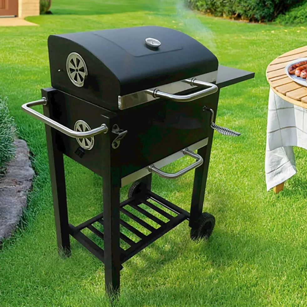 Grill ogrodowy węglowy Time For Grill, premium, z pokrywą