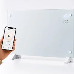 Grzejnik szklany Extralink LPL-23A, 3 poziomy grzania, WiFi, biały