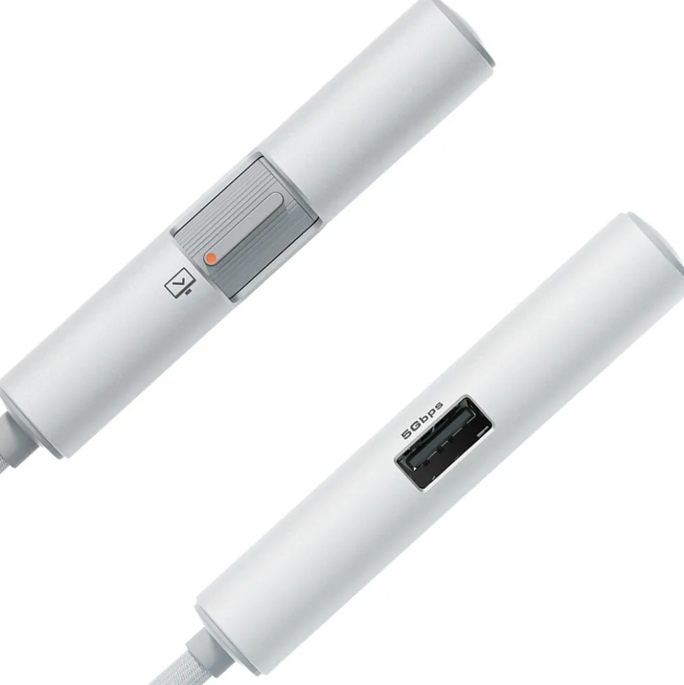 Hub USB-C adapter 3 w 1 Aukey UH-CUH01 TravelDok, srebrny