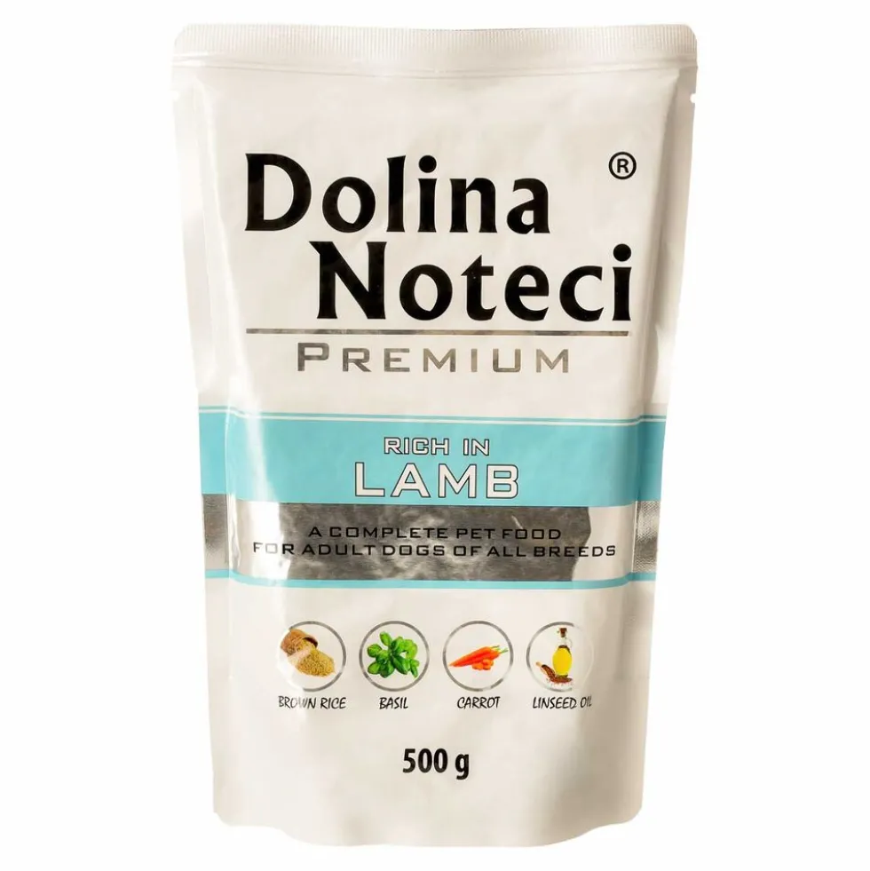 Karma dla psa Dolina Noteci, z jagnięciną, mokra, 10 x 500 g