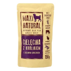 Karma dla psa Maxi Natural Małe Rasy, cielęcina i królik, mokra, 10 x 150 g