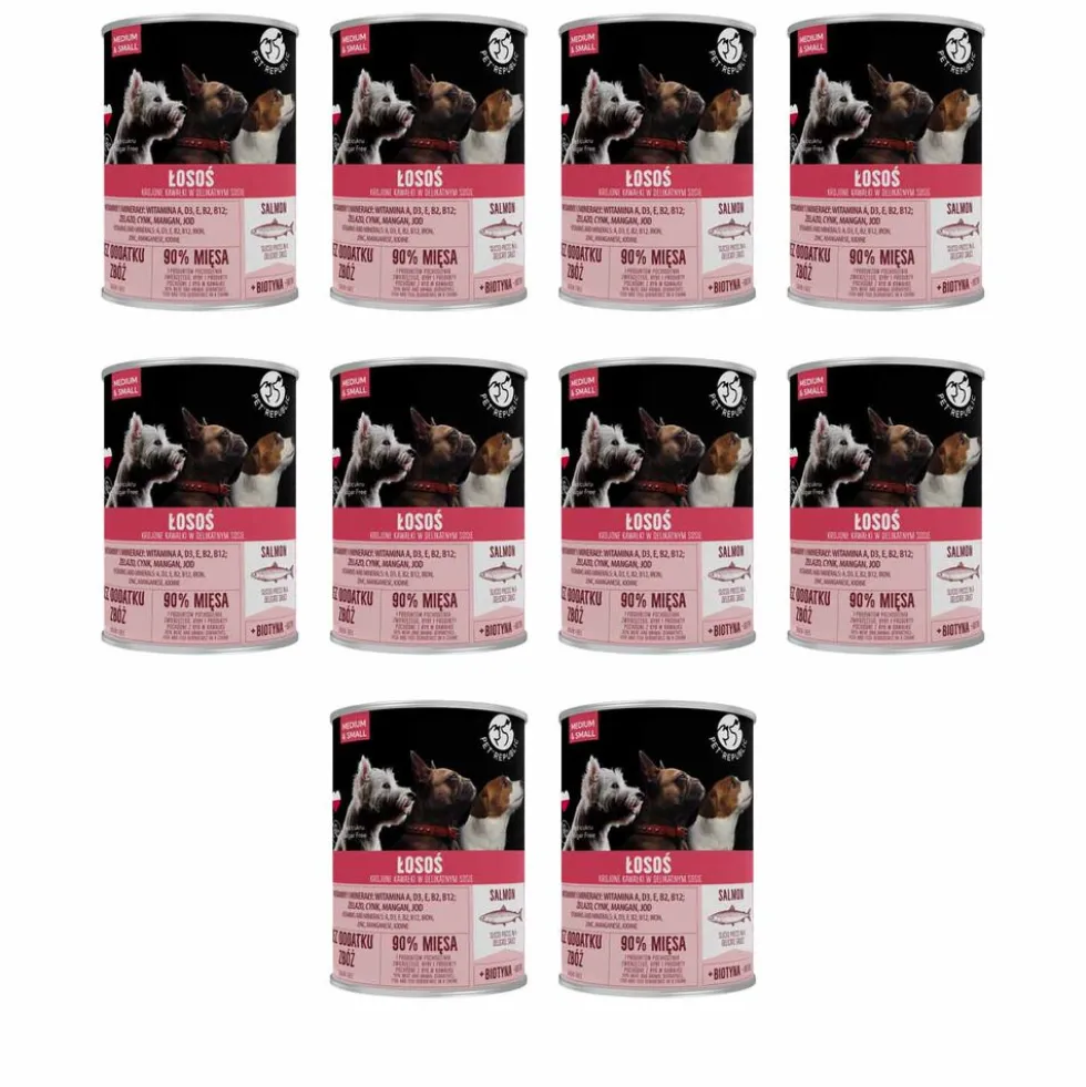 Karma dla psa Pet Republic, z łososiem, mokra, 10 x 400 g
