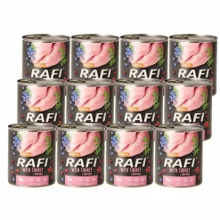 Karma dla psa Rafi, z indykiem, borówką i żurawiną, mokra, 12 x 800 g