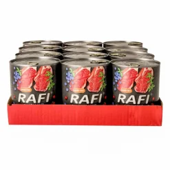 Karma dla psa Rafi, z jagnięciną, borówką i żurawiną, mokra, 12 x 800 g