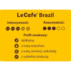 Kawa ziarnista Le Cafe Brazil, 500 g, intensywność 3/5