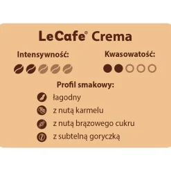 Kawa ziarnista Le Cafe Crema, 1 kg, intensywność 2/5