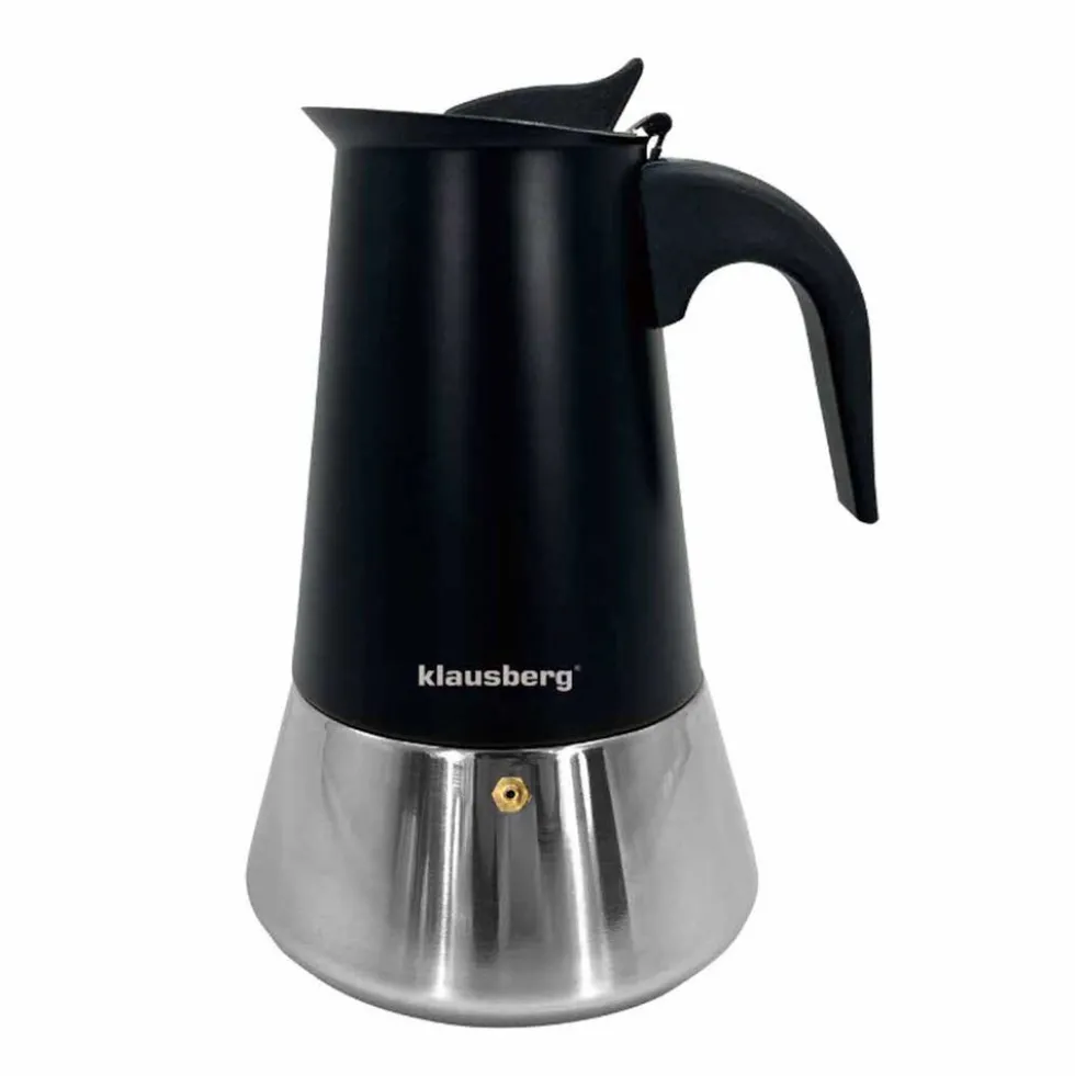 Kawiarka stalowa Klausberg 7845, na 6 filiżanek, czarna