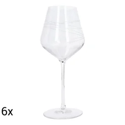 Kieliszki do wina czerwonego Zwieger Spiral, 6 sztuk, 380 ml, transparentne
