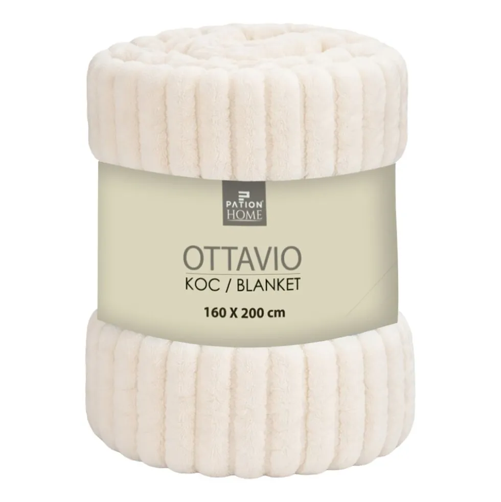 Koc 160 x 200 cm Pation Home Ottavio, 300 gsm, ecru