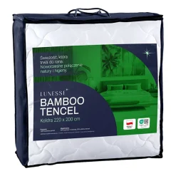 Kołdra 140 x 200 cm Lunesse Bamboo Tencel, biała