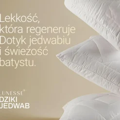 Kołdra 160 x 200 cm Lunesse Dziki Jedwab, biała
