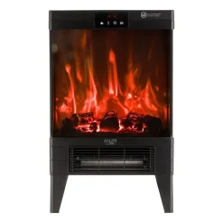 Kominek elektryczny LED Adler AD7755, z pilotem, 2 moce grzania, 1000 W/2000 W
