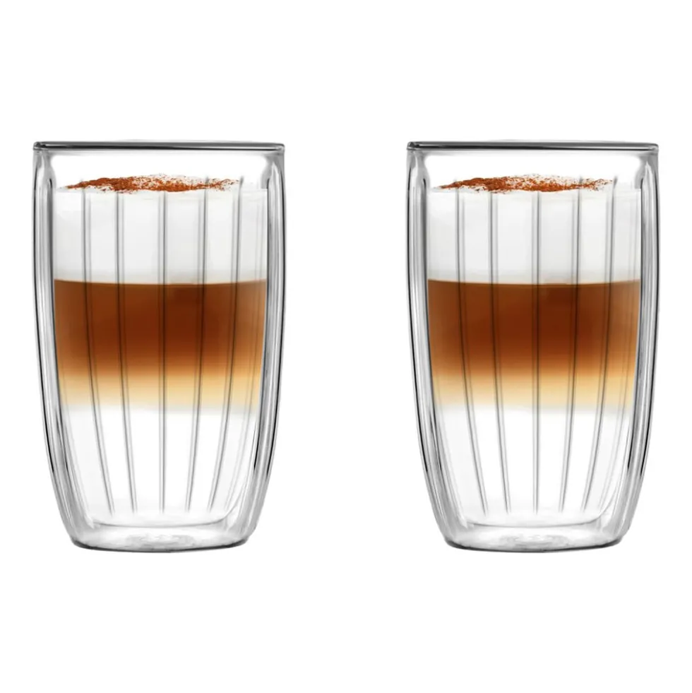 Komplet 2 szklanek termicznych Vialli Design Tulip, 350 ml, z podwójną ścianką