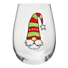 Komplet 3 szklanek świątecznych Krosno God Jul, skrzaty, 500 ml