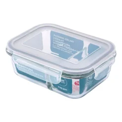 Komplet 2 szklanych pojemników Altom Design, 650 ml, 2 komory, prostokątne