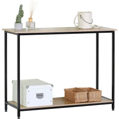 Konsola loft 106 x 35 x 81 cm OTE, 2 półki, melamina