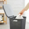 Kosz na pranie Brisen Rotho, 50 L, srebrny