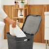 Kosz na pranie Country Rotho, 55 L, antracyt