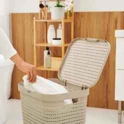 Kosz na pranie Country Rotho, 55 L, beżowy