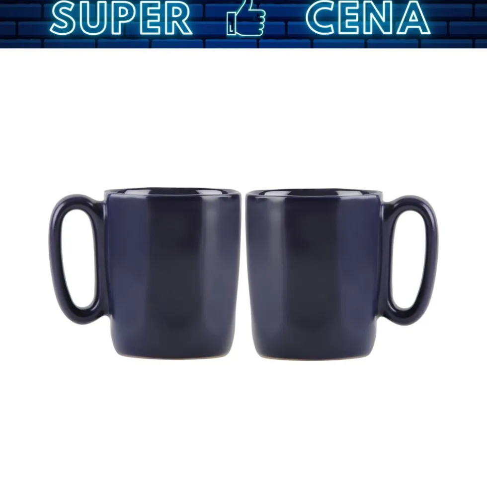 Kubki ceramiczne do espresso Vialli Design Fuori, 80 ml, 2 sztuki, granatowe