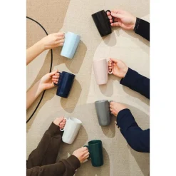 Kubki ceramiczne z uchem, Vialli Design Fuori, 330 ml, 2 sztuki, miętowe