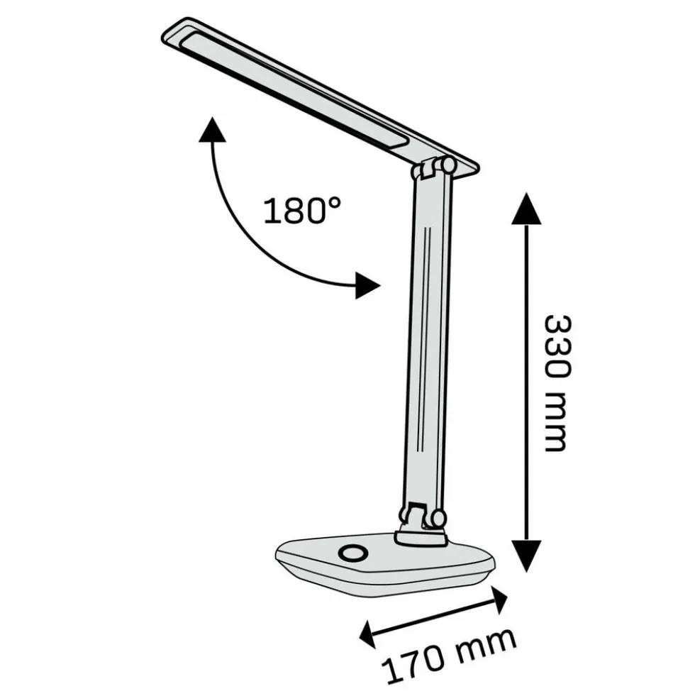Lampa biurkowa Sanico Goldlux Vinto LED, 3000-6500K, czarna