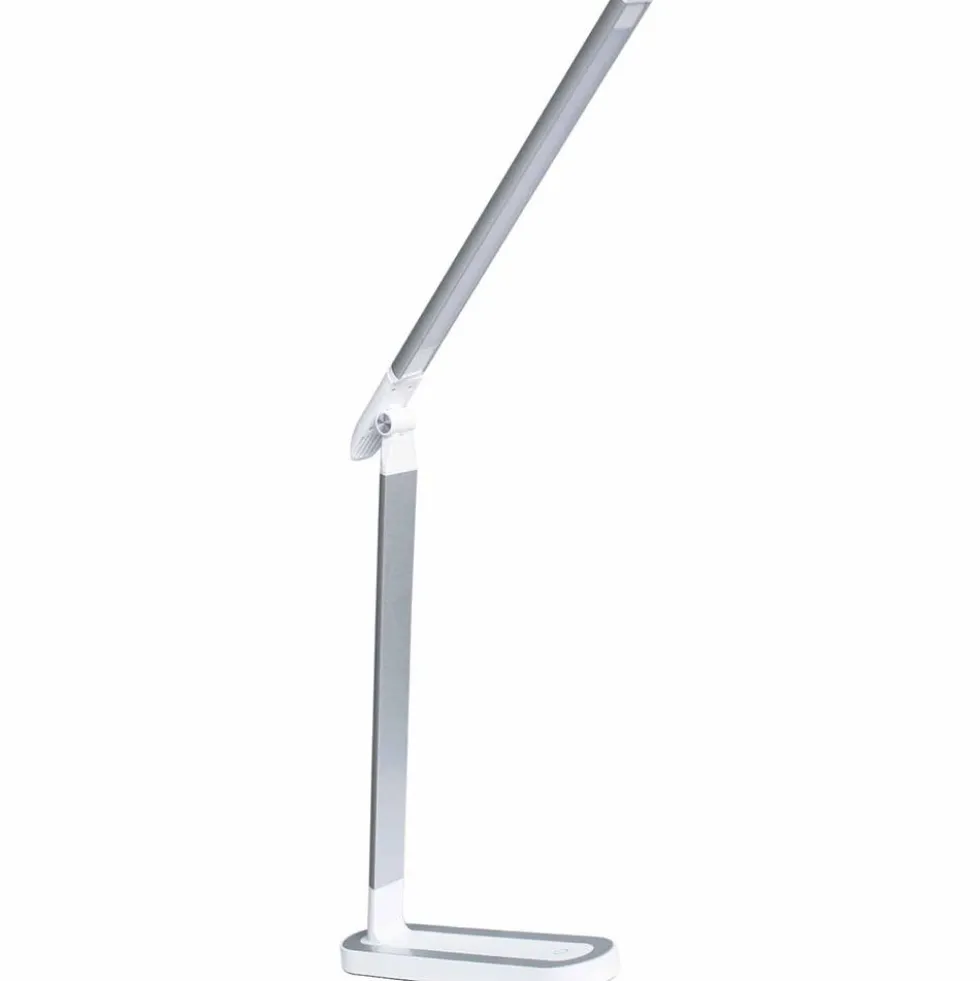 Lampa biurkowa Sanico Goldlux Madera LED, 4000K, biało-srebrna