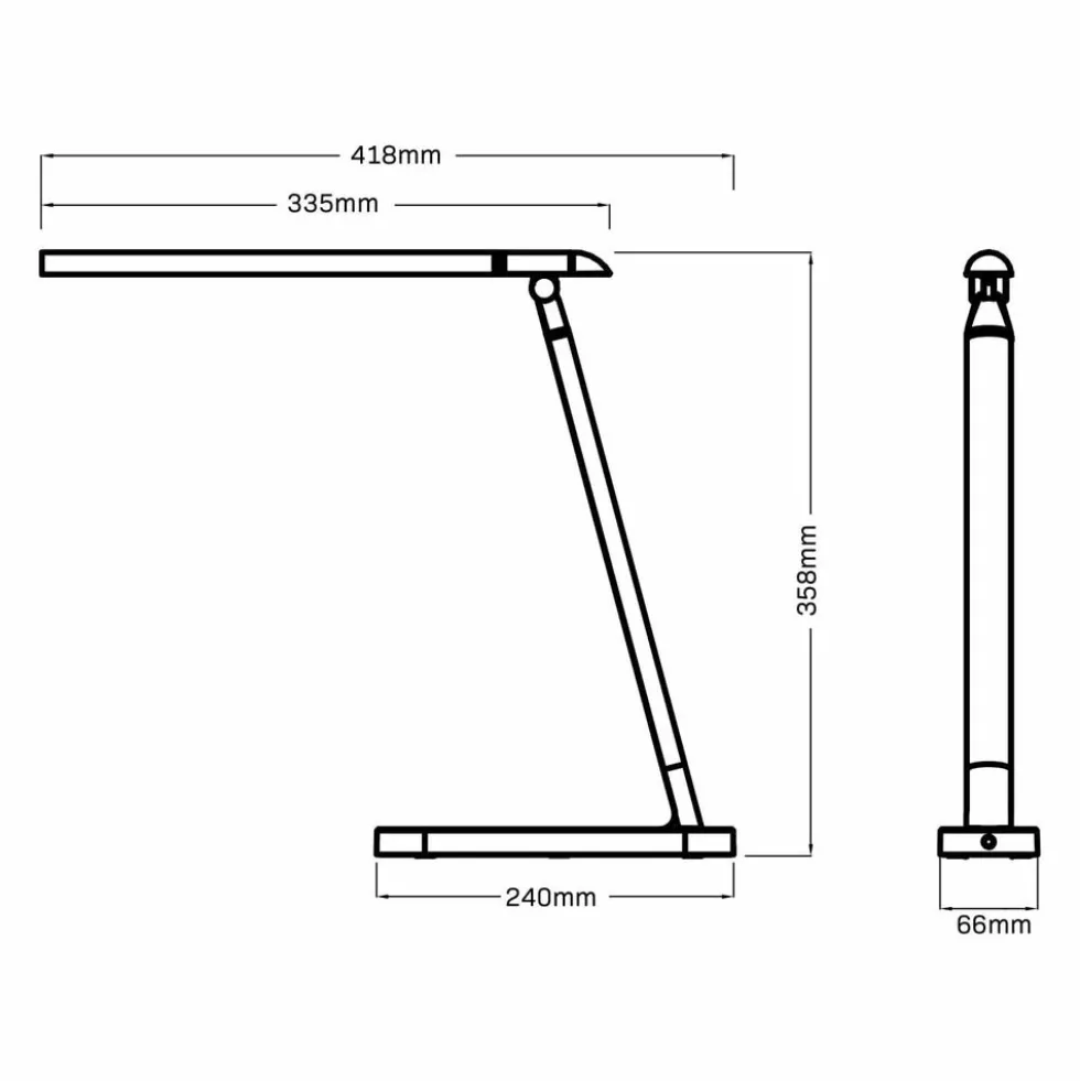 Lampa biurkowa Sanico Goldlux Madera LED, 4000K, biało-srebrna