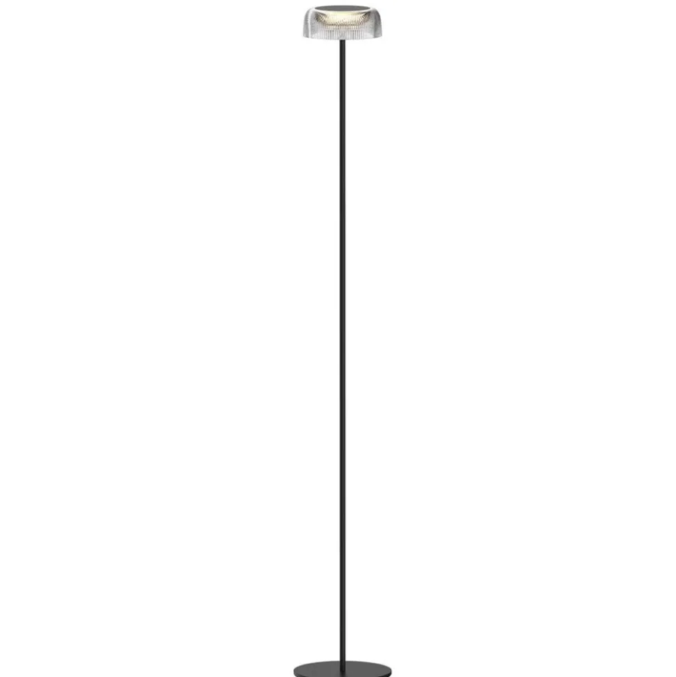 Lampa podłogowa LED Sanico Goldlux Tryoplis, USB-C, czarna