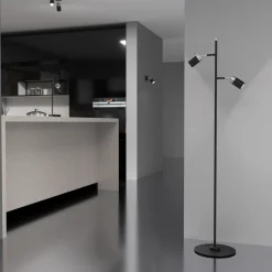 Lampa podłogowa Milagro Joker 2 x GU10, czarna chrom