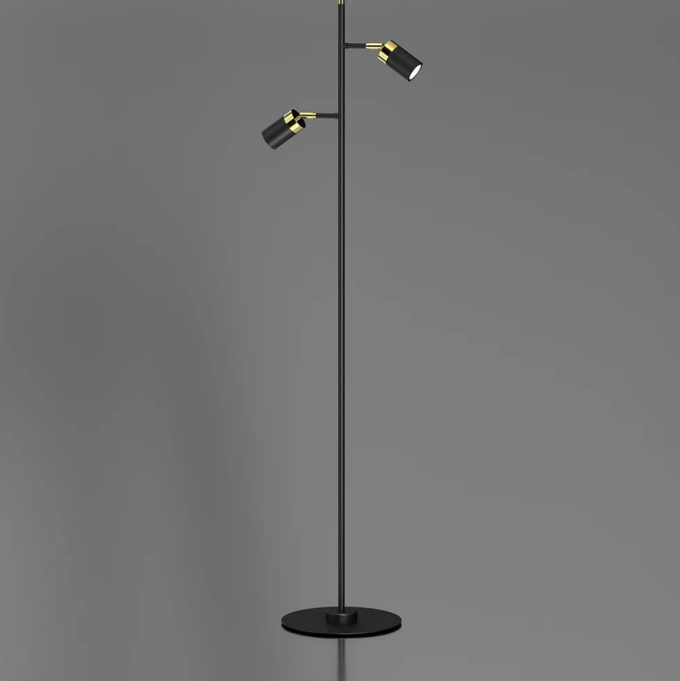 Lampa podłogowa Milagro Joker 2 x GU10, czarno-złota