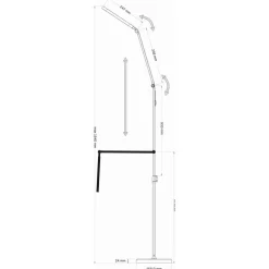 Lampa podłogowo-biurkowa LED Sanico Goldlux Ferrara, 3000-6000K, biała