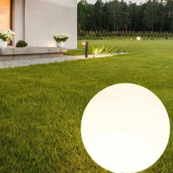 Lampa solarna 30 cm Sanico Goldlux, kula, 4000K, biała