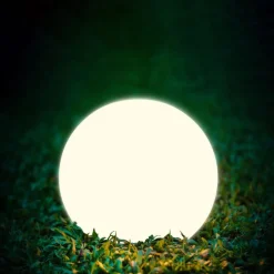 Lampa solarna 30 cm Sanico Goldlux, kula, 4000K, biała