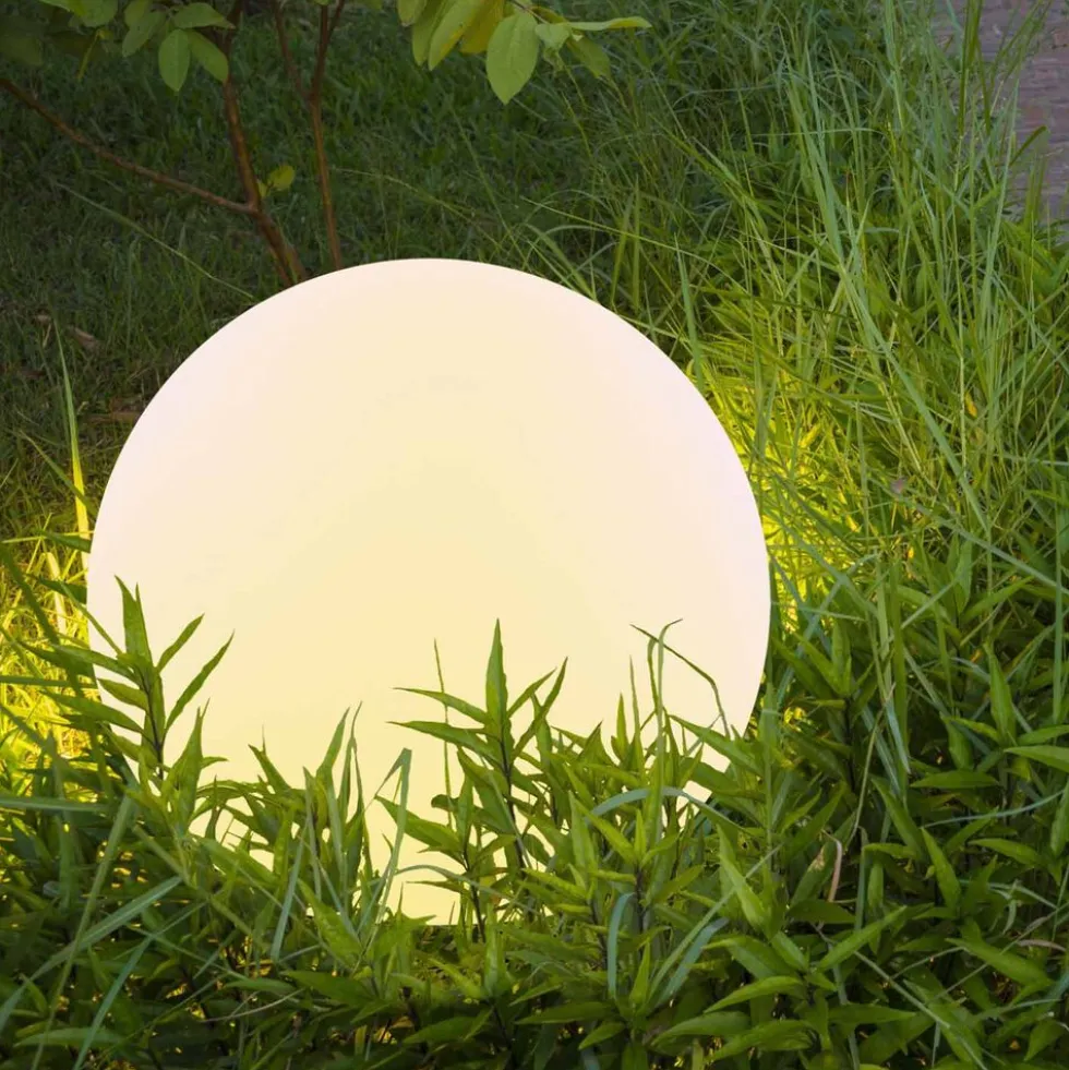 Lampa solarna 30 cm Sanico Goldlux, kula, 4000K, biała