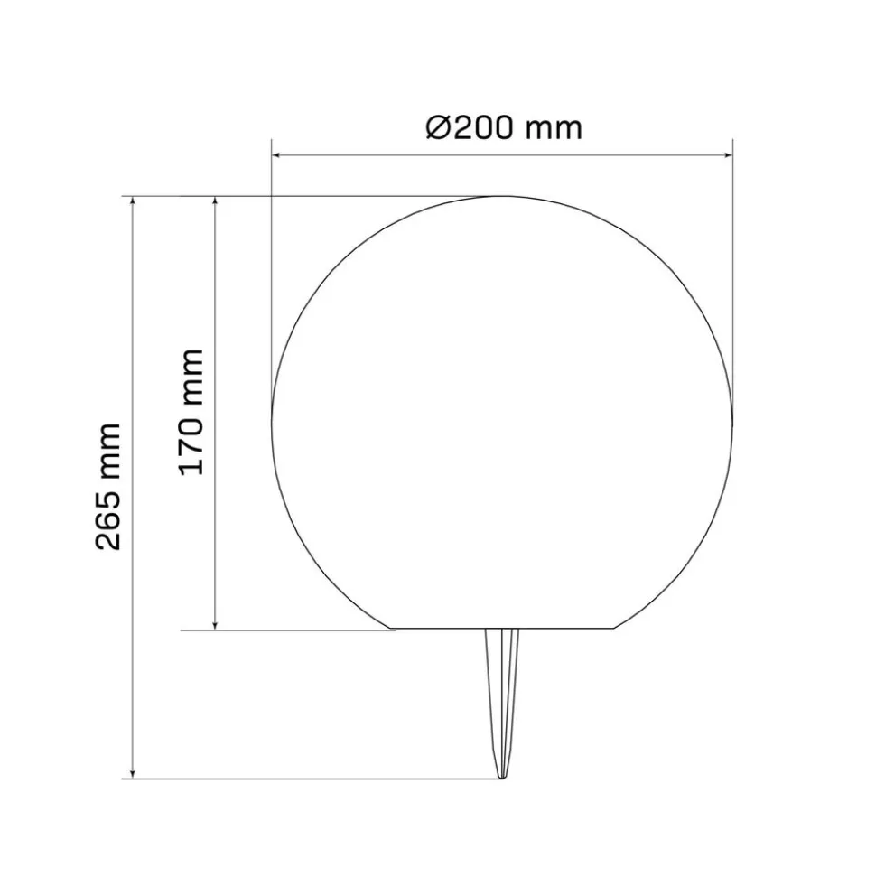 Lampa solarna 20 cm Sanico Goldlux, kula, 4000K, biała