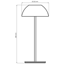Lampa stołowa LED Sanico Goldlux Tanzania, USB-C, czarna