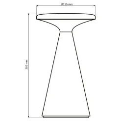 Lampa stołowa LED Sanico Goldlux Paros, USB-C, IP44, zielona