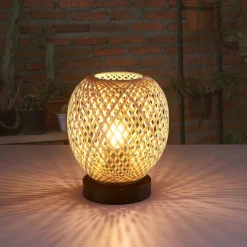 Lampa stołowa Sanico Goldlux Zanzibar Natural, 18 x 21 cm, E27