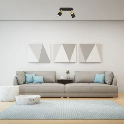 Lampa sufitowa Milagro Joker 2 x GU10, czarno-złota