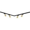 Lampa sufitowa Milagro Pipe Track 4 x GU10, na szynie, 1,5 m, złoty