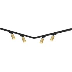 Lampa sufitowa Milagro Pipe Track 4 x GU10, na szynie, 1,5 m, złoty