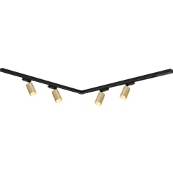 Lampa sufitowa Milagro Pipe Track 4 x GU10, na szynie, 1,5 m, złoty
